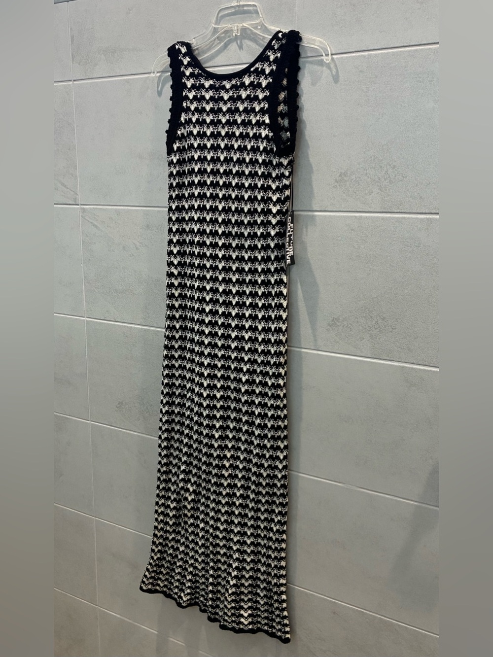 Future Collective Black & White Knit Maxi Dress NWT Small